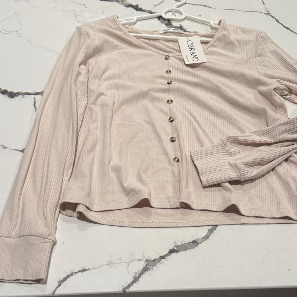 CBRAND Light off white faux Button-Down Shirt